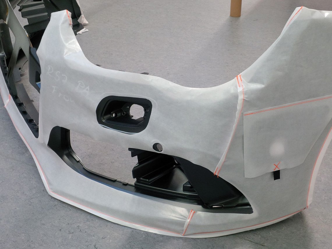 Vehicle Bumper with FleeceGuard Protective Cover