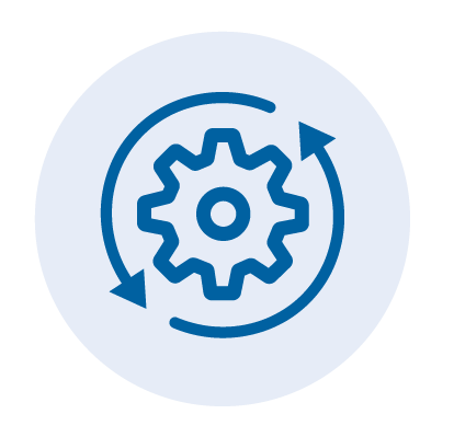 Gear and arrows icon