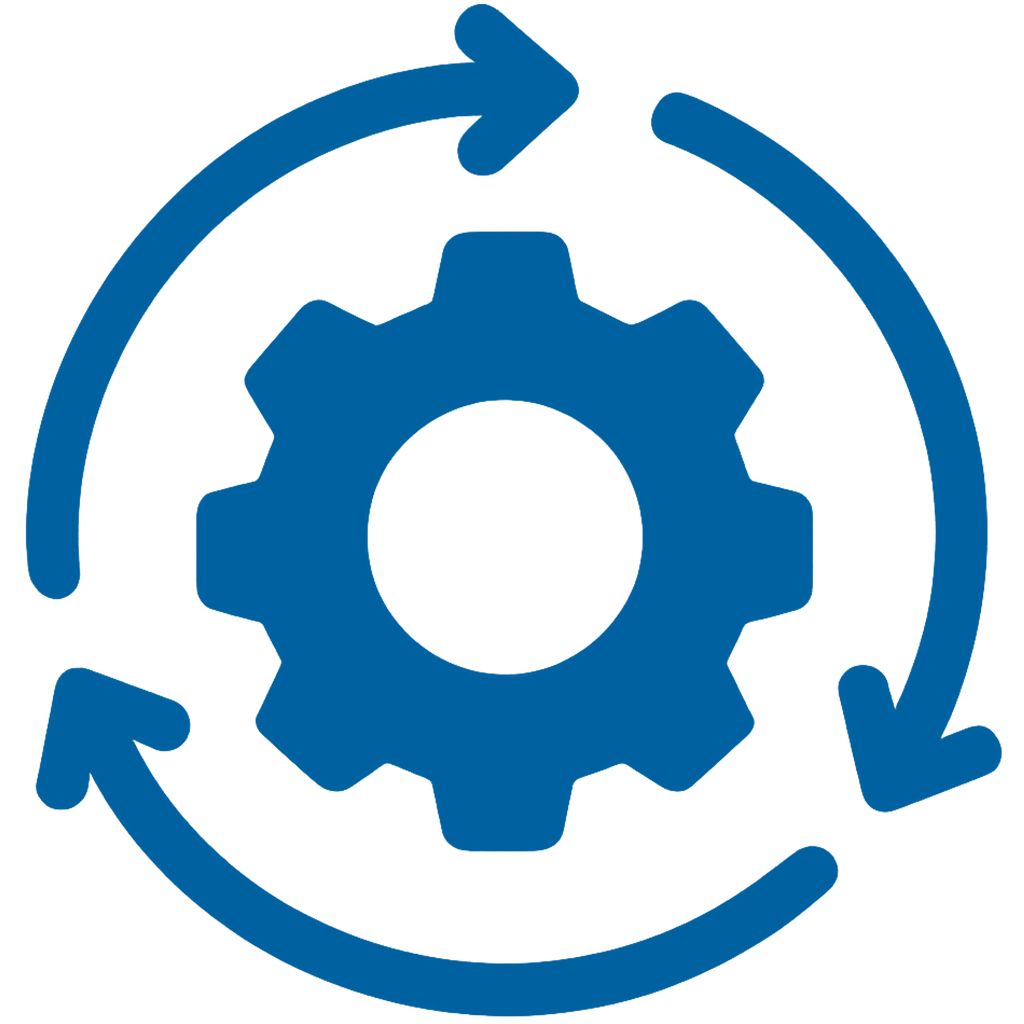 Gear icon with circular arrows